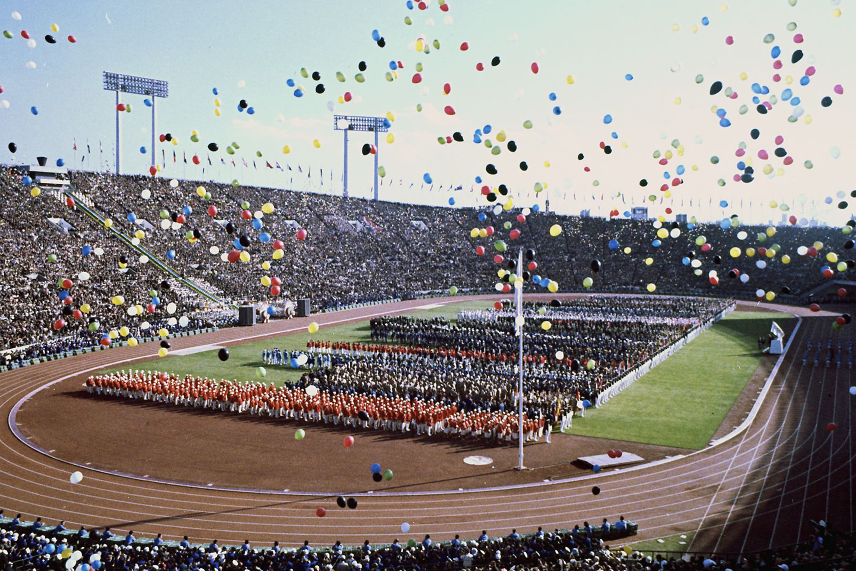 Balloons float over the National Stadium during the opening ceremony.Donald Uhrbrock/The LIFE Images Collection/Getty Images