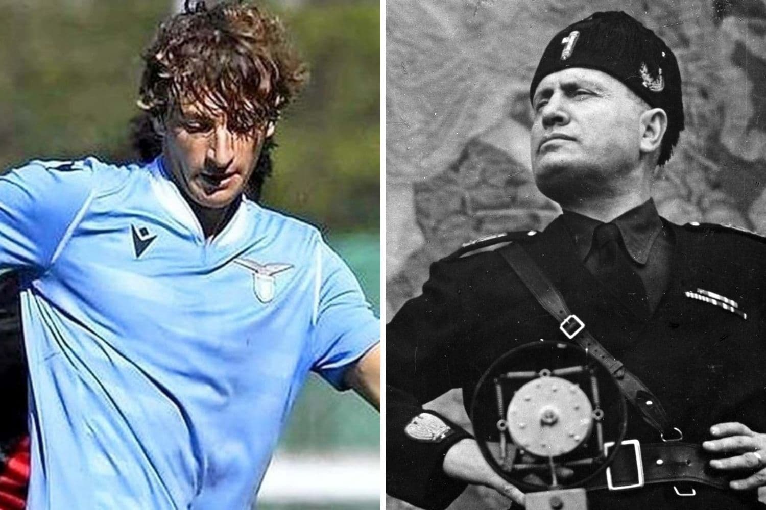 Romano e Benito Mussolini -