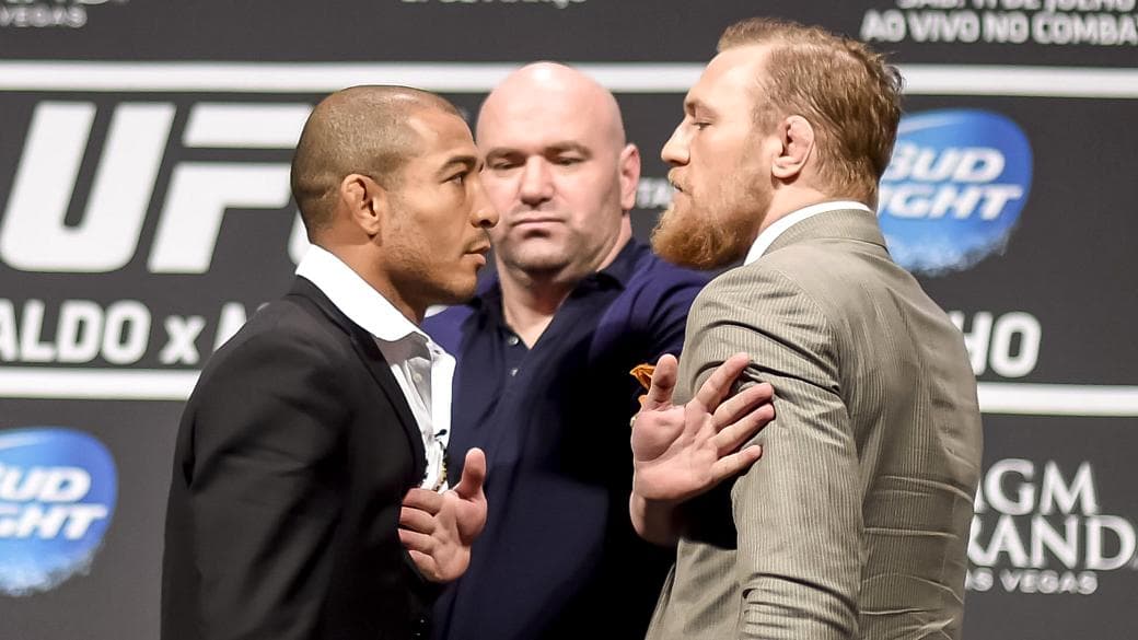 José Aldo e Conor McGregor trocaram ofensas em evento no Rio de Janeiro
