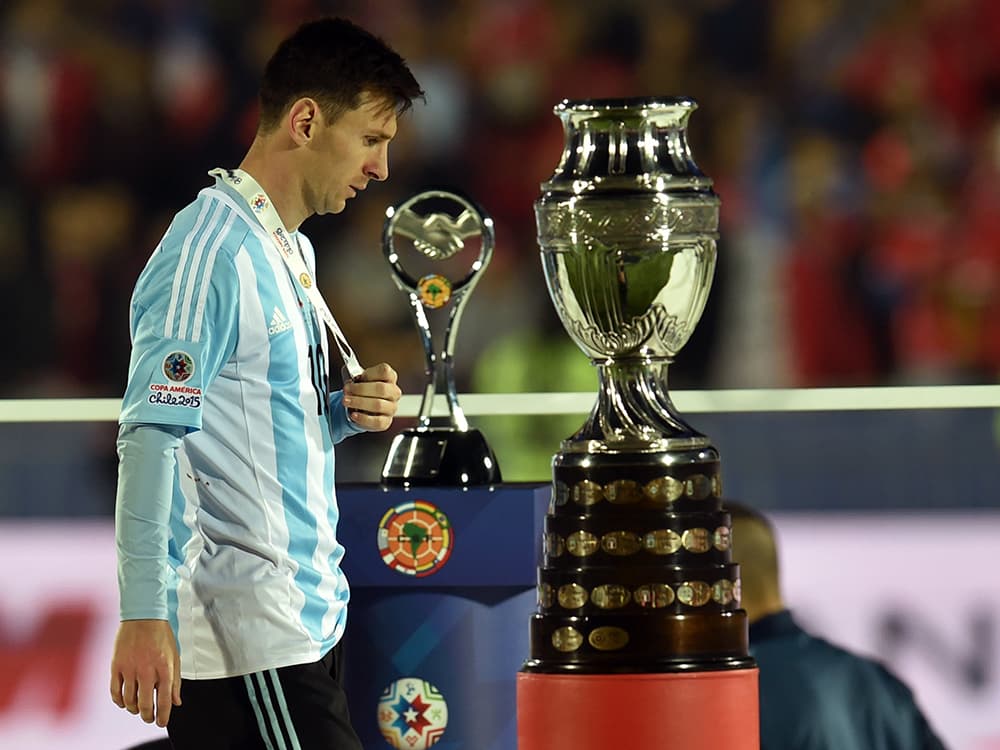 Messi após derrota para o Chile na Copa América