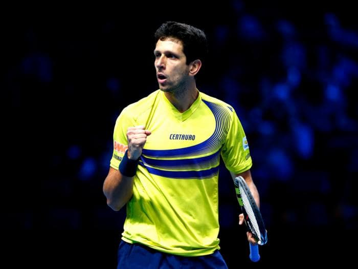 Brasileiro Marcelo Melo comemora vitória suada na terceira rodada da primeira fase do ATP Finals de Londres