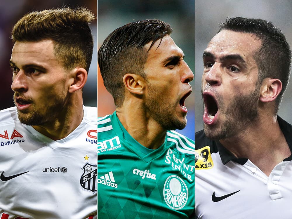 Os jogadores Jamez Rodrigues, Lionel Messi, Alexis Sánchez e Neymar