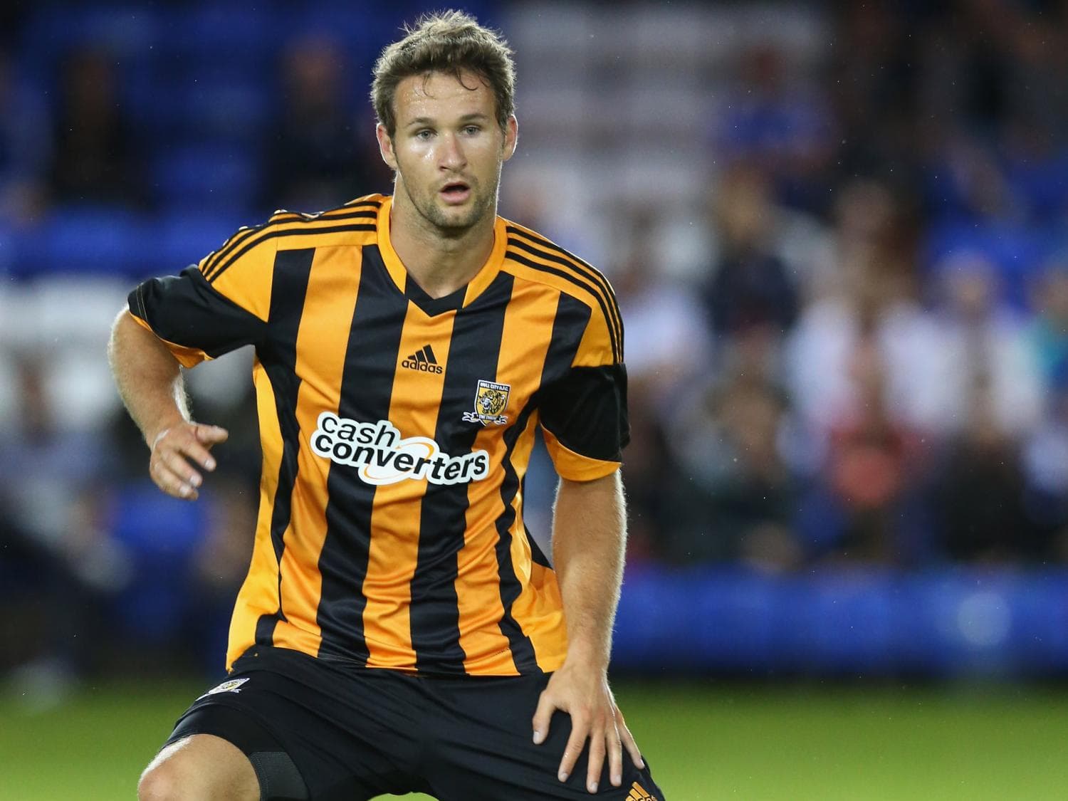 Atacante alemão Nick Proschwitz atuando pelo Hull City, da Inglaterra, em 2013