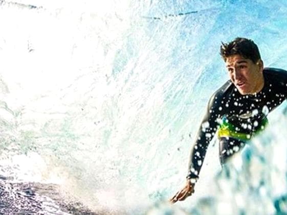 Gabriel Medina durante treinos no Havaí, em foto postada em seu Instagram