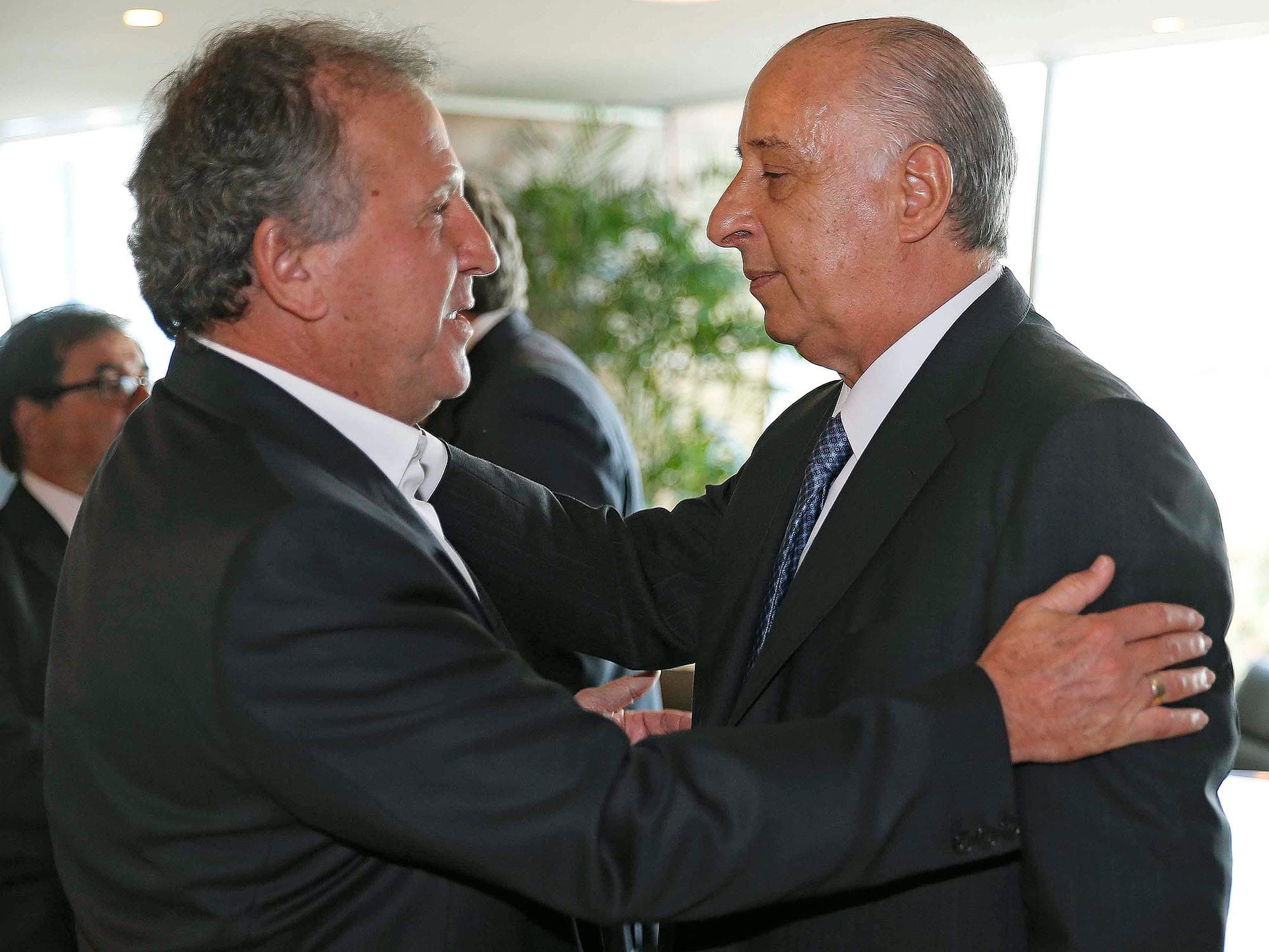 O ex-jogador Zico e o presidente da CBF, Marco Polo Del Nero