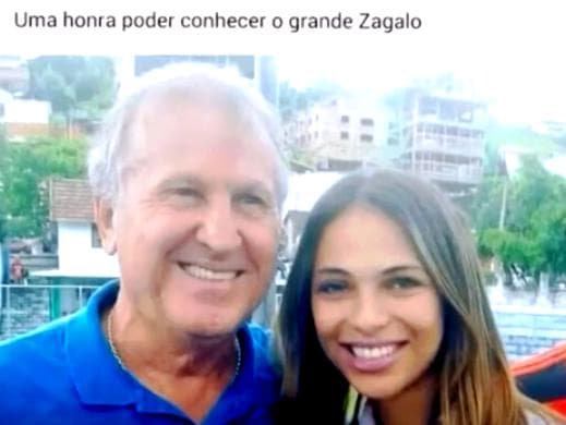 Jovem repórter confundiu Zico com Zagallo e postou foto do encontro nas redes sociais