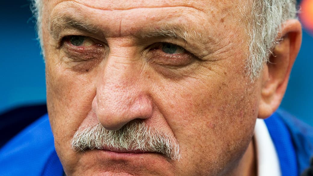 O técnico Luiz Felipe Scolari durante o jogo contra a Holanda, no Mané Garrincha em Brasília