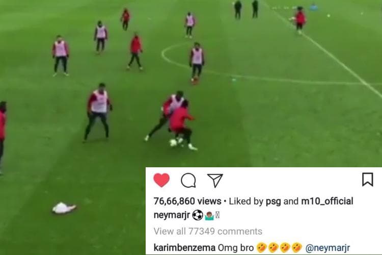 Benzema, do Real Madrid, comentou em vídeo de Neymar