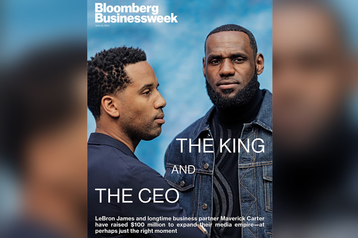 A capa da Businessweek, com LeBron James e Maverick Carter