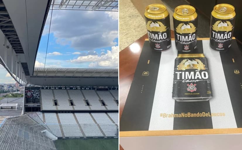Tirolesa na Arena Corinthians e cervejas Brahma