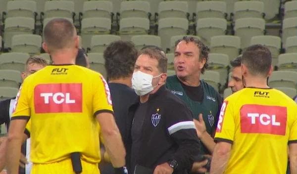 Câmeras flagraram xingamentos de Cuca a Vuaden