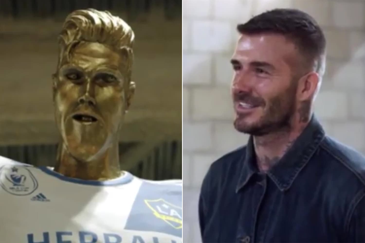 David Beckham durante pegadinha do programa The Late Late Show, da CBS