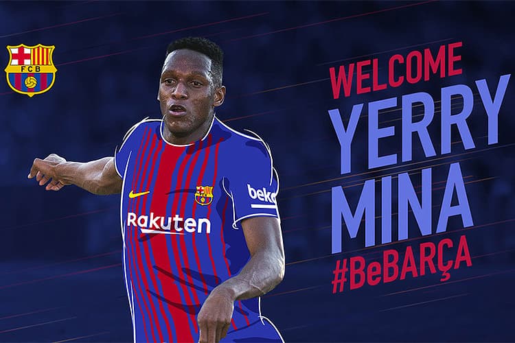 Barcelona divulga novo acordo com o Palmeiras para trazer o jogador Yerry Mina