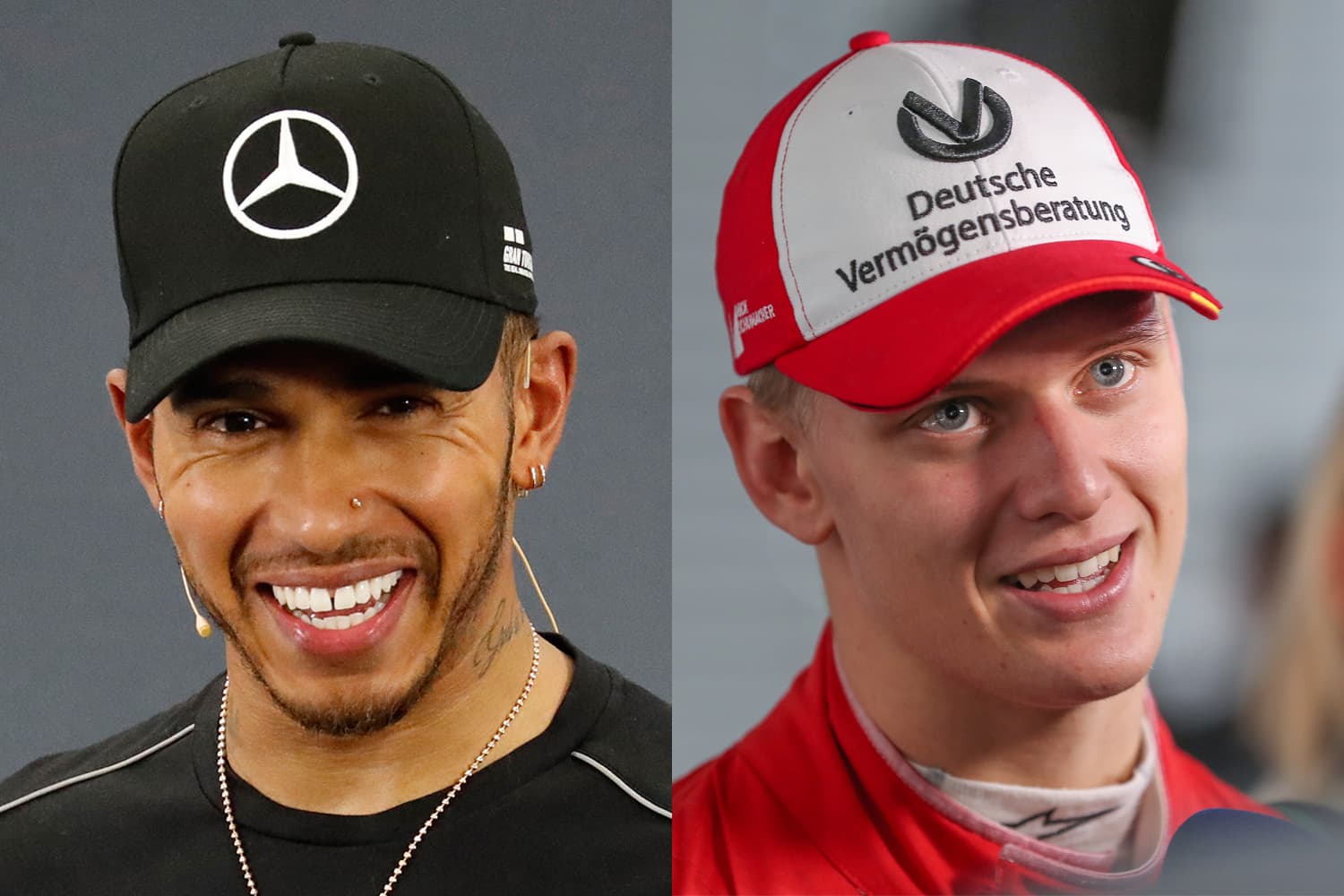 Lewis Hamilton e Mick Schumacher