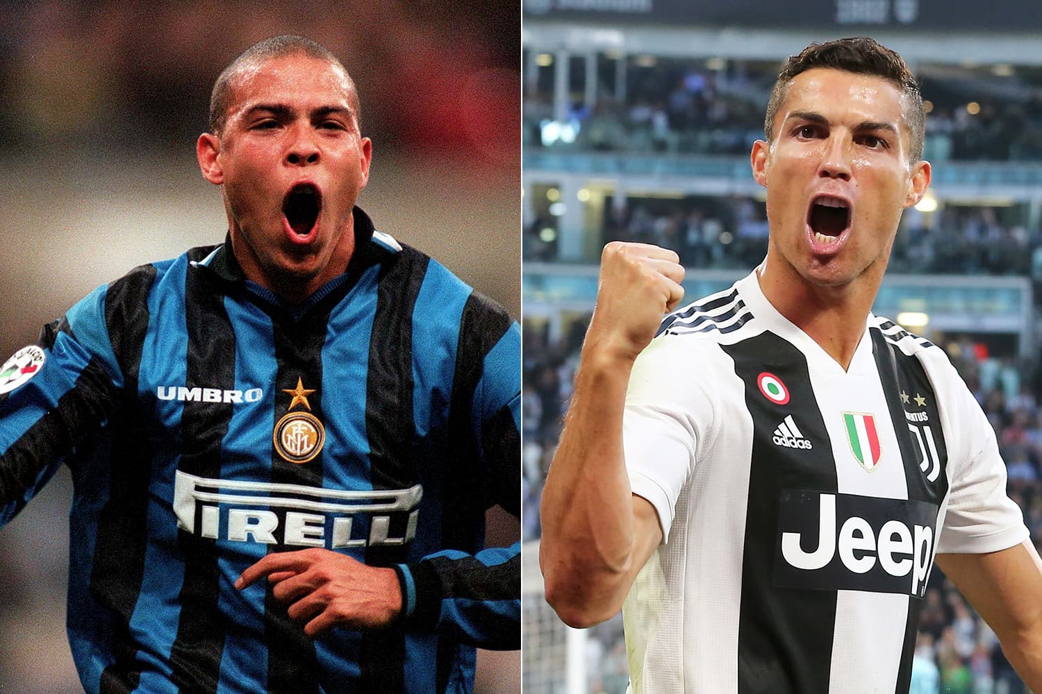 Ronaldo, ex-jogador da Inter de Milão e Cristiano Ronaldo, jogador da Juventus