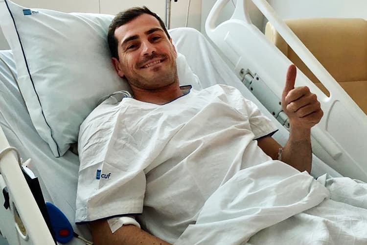 O goleiro Iker Casillas posta foto em redes sociais durante recuperação após sofrer infarto – 01/05/2019