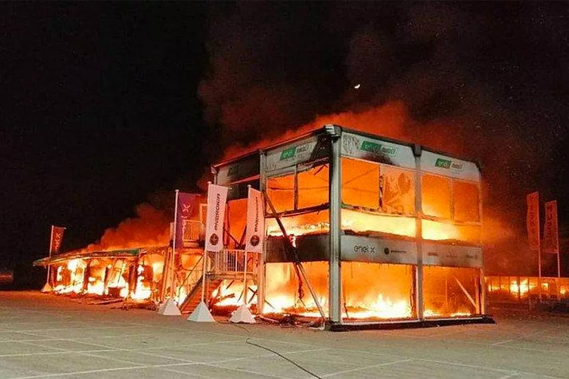 Incêndio nos boxes de Jerez de la Frontera