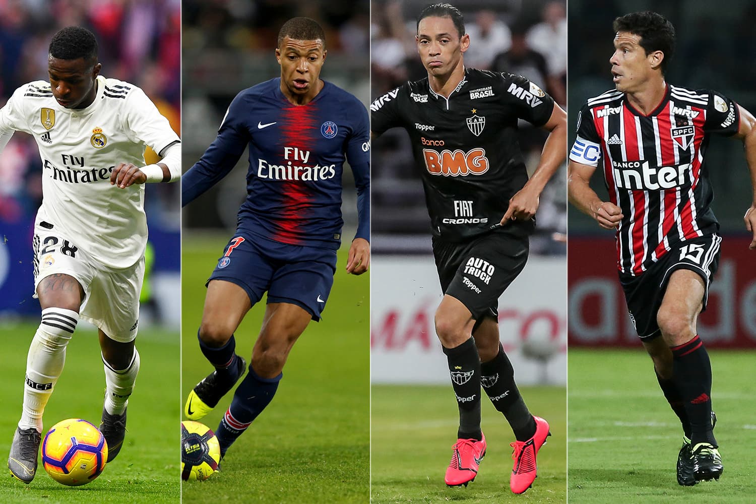 Real Madrid e PSG na Liga dos Campeões, enquanto Atlético Mineiro e São Paulo na Copa Libertadores