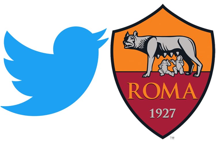 O clube italiano Roma realiza parceria com o Twitter e transmitirá jogos ao vivo na rede social