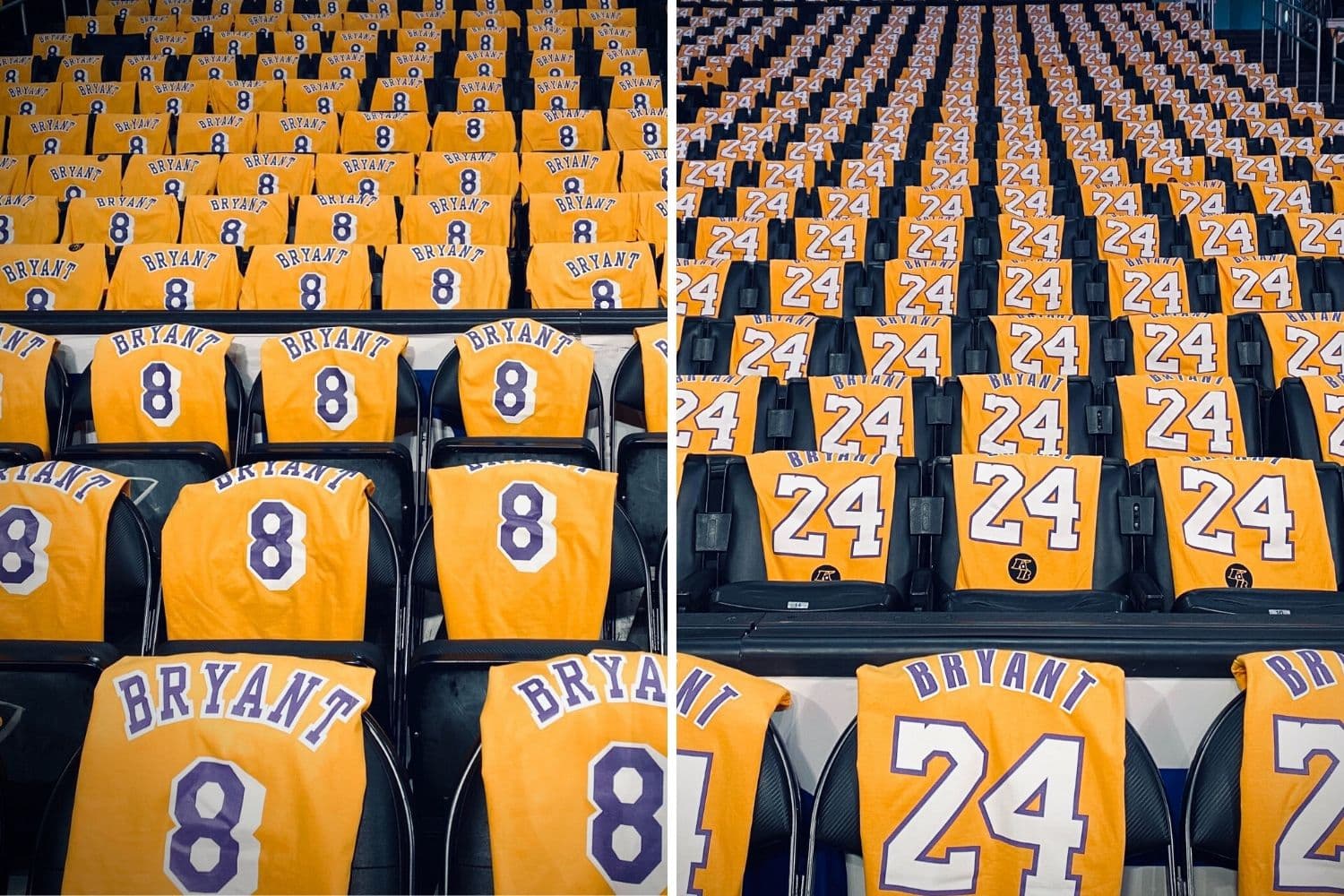 Homenagem a Kobe Bryant antes do jogo entre Los Angeles Lakers e Portland Trail Blazers pela NBA, no Staples Center