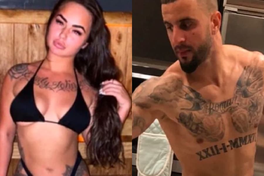 Louise McNamara e Kyle Walker, no dia da festa
