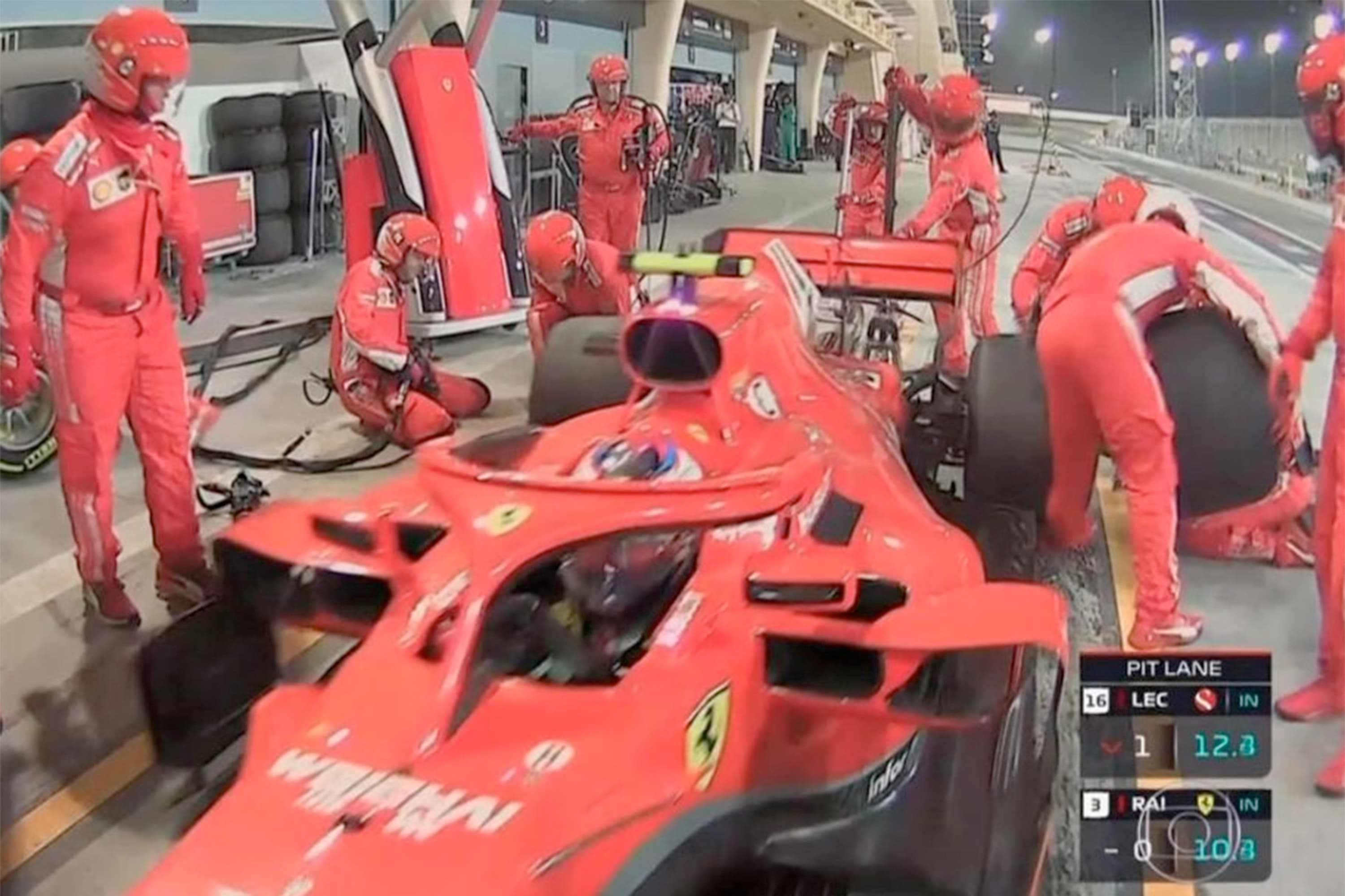 Mecânico da Ferrari é atropelado por Kimi Raikkonen no Barein