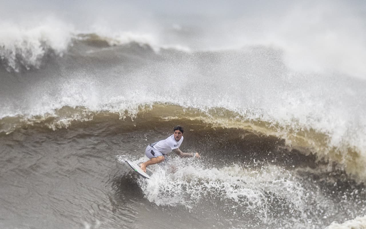 Gabriel Medina conseguiu uma onda nota 9 nas quartas de final