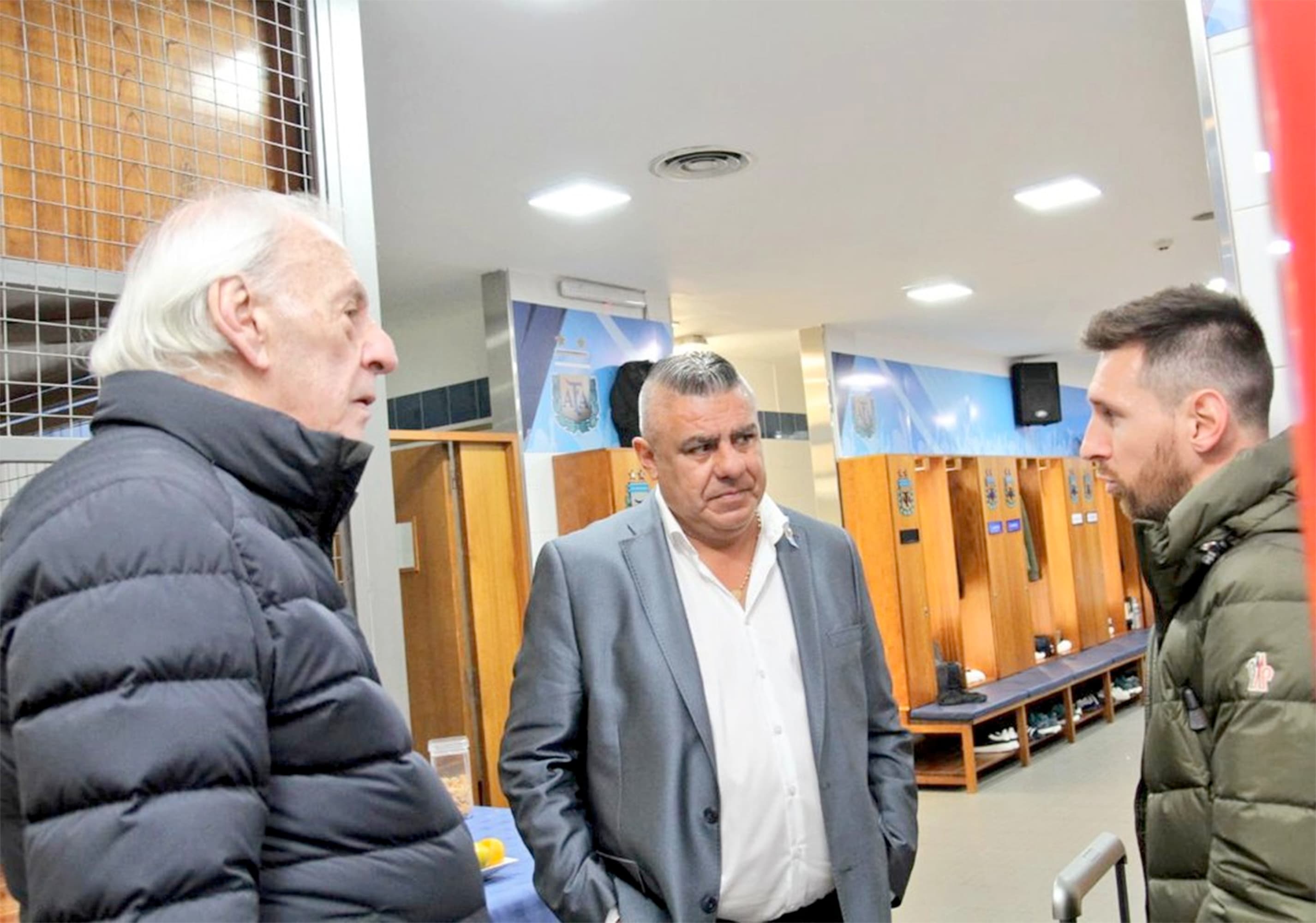 César Luis Menotti e Lionel Messi  se encontraram pela primeira vez, na sede da AFA em Buenos Aires