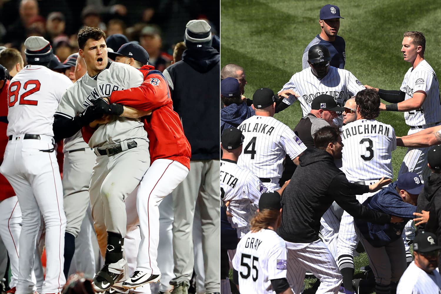 Brigas em dois jogos de beisebol chamam atenção nos EUA