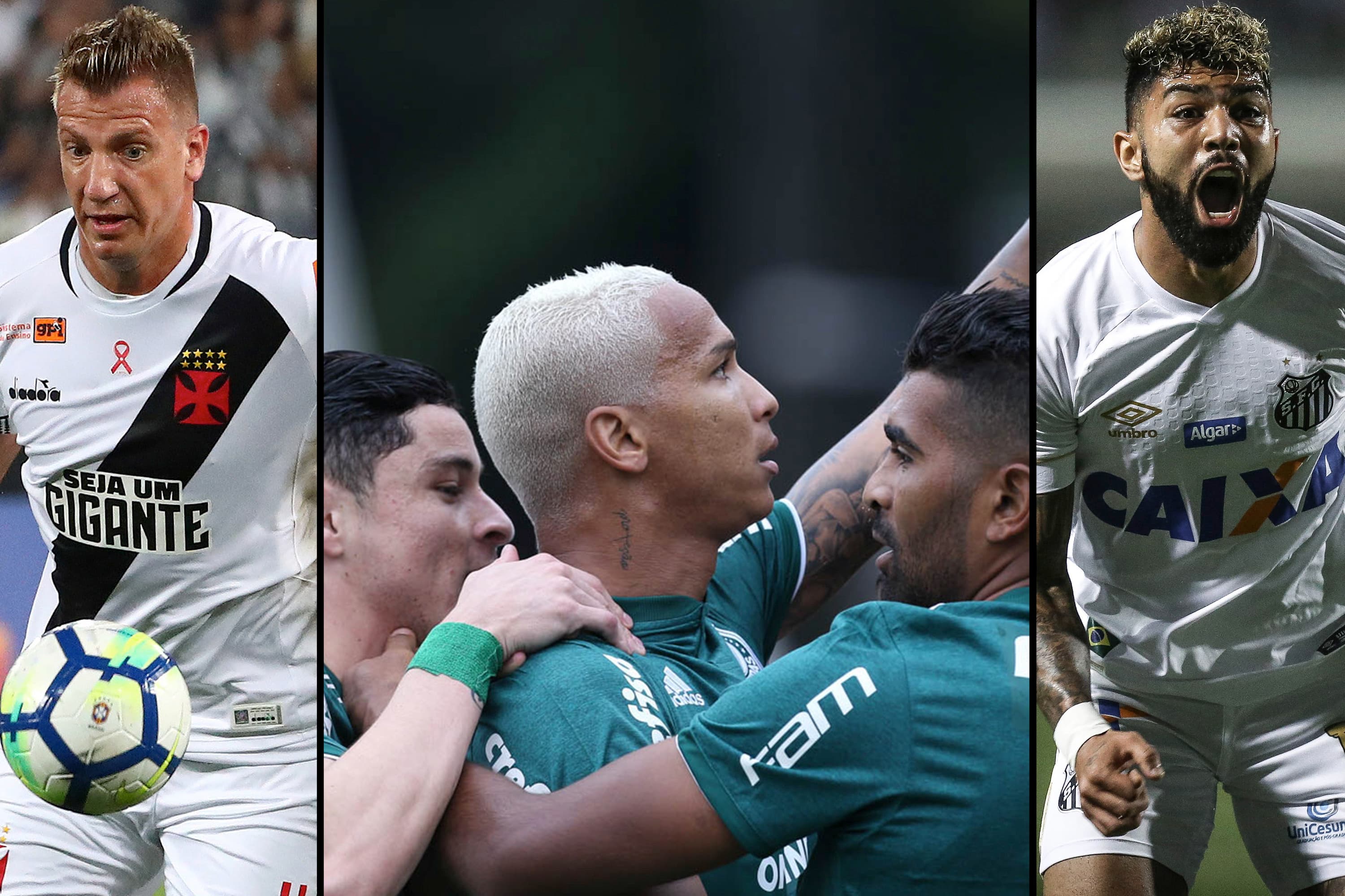 Vasco, Palmeiras e Santos