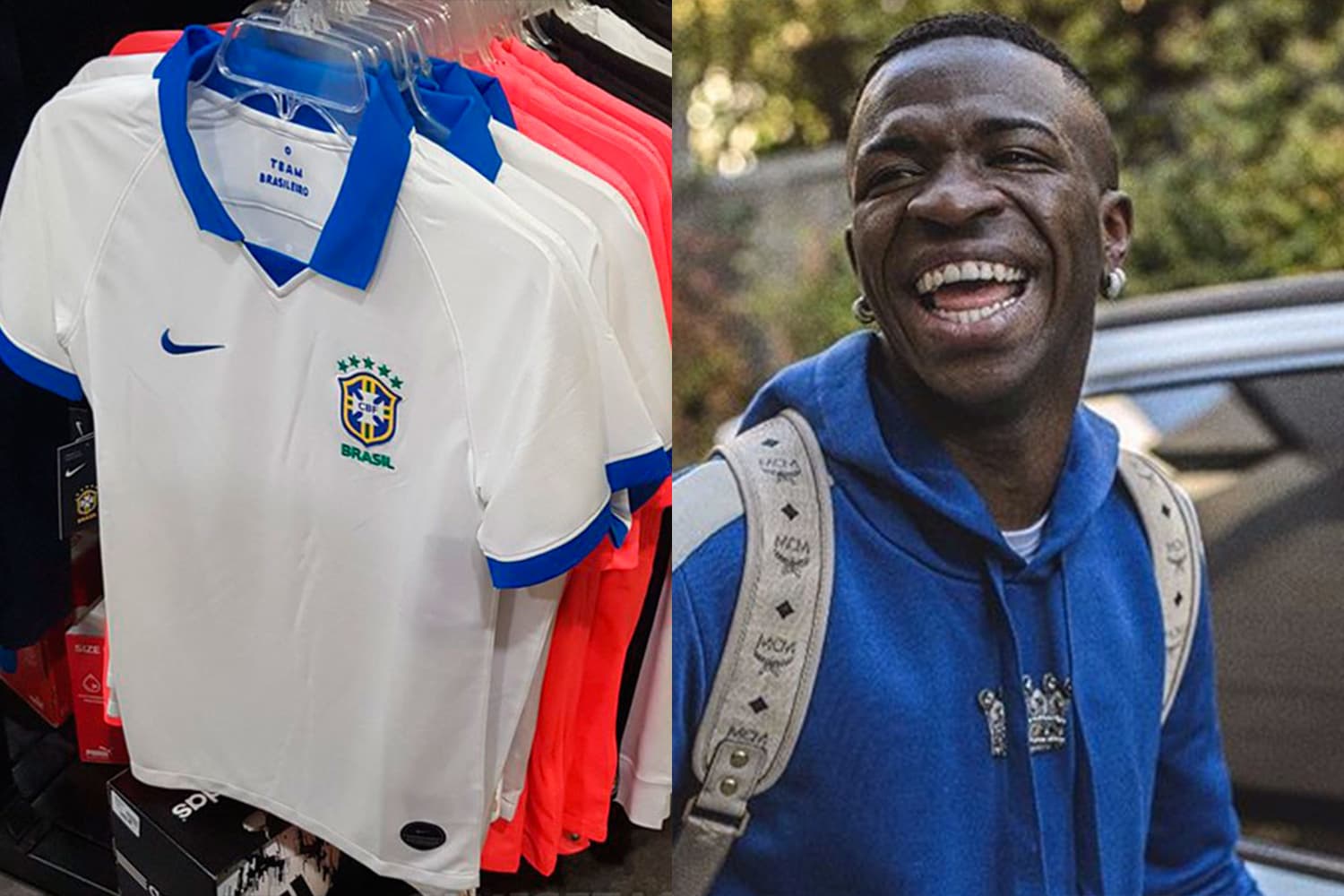 Vinicius Júnior chega ao Brasil para lançar camisa branca da seleção
