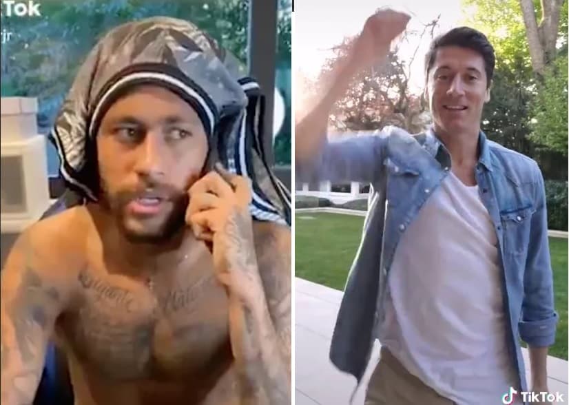 Neymar e Lewandowski: feras em campo e nas redes