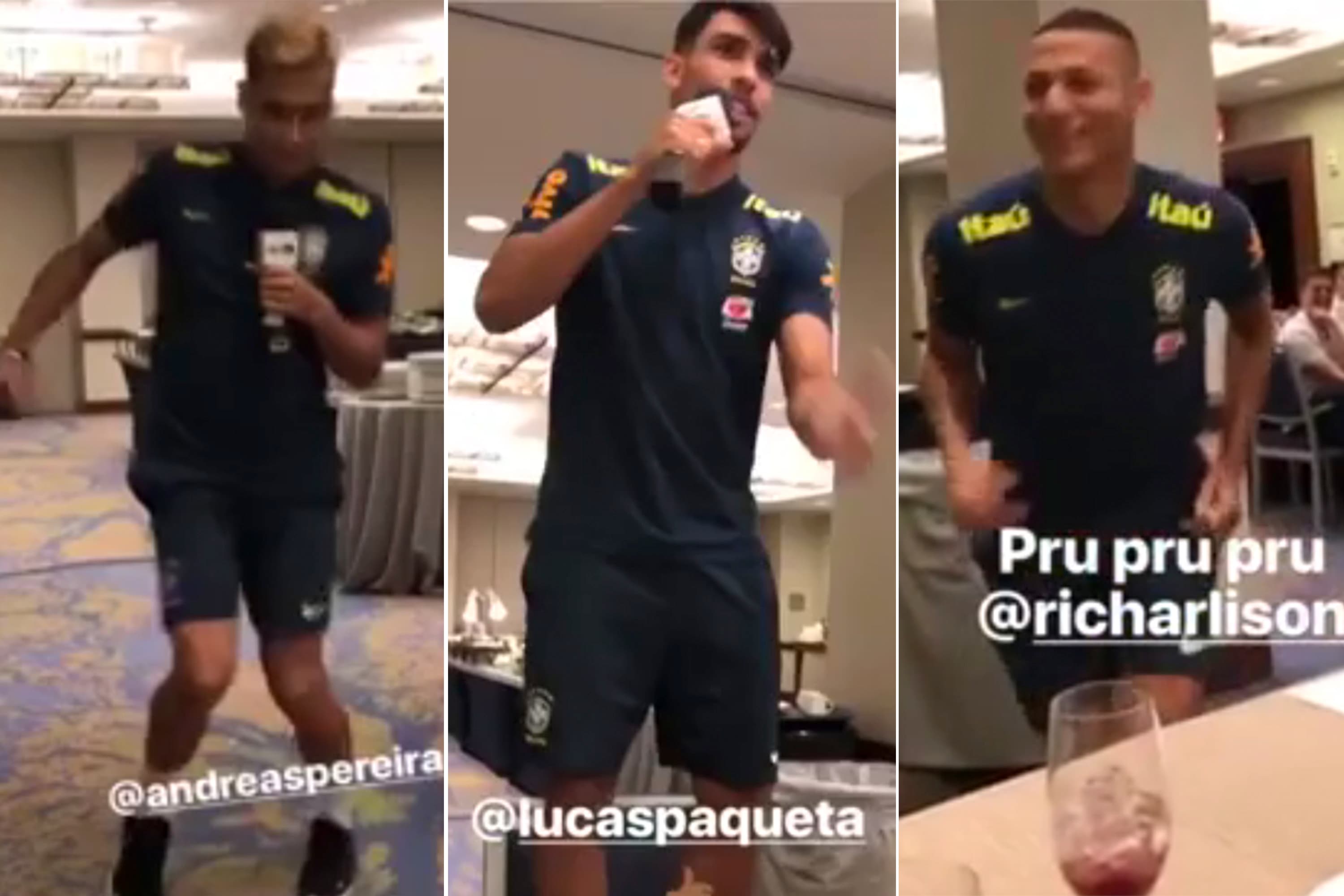 Andreas Pereira, Lucas Paquetá e Richarlison