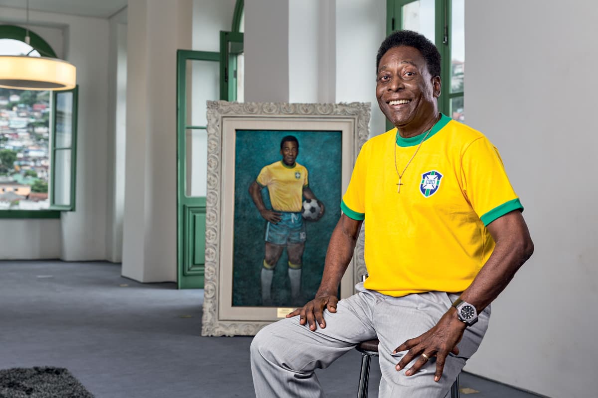 Pelé durante ensaio em para VEJA