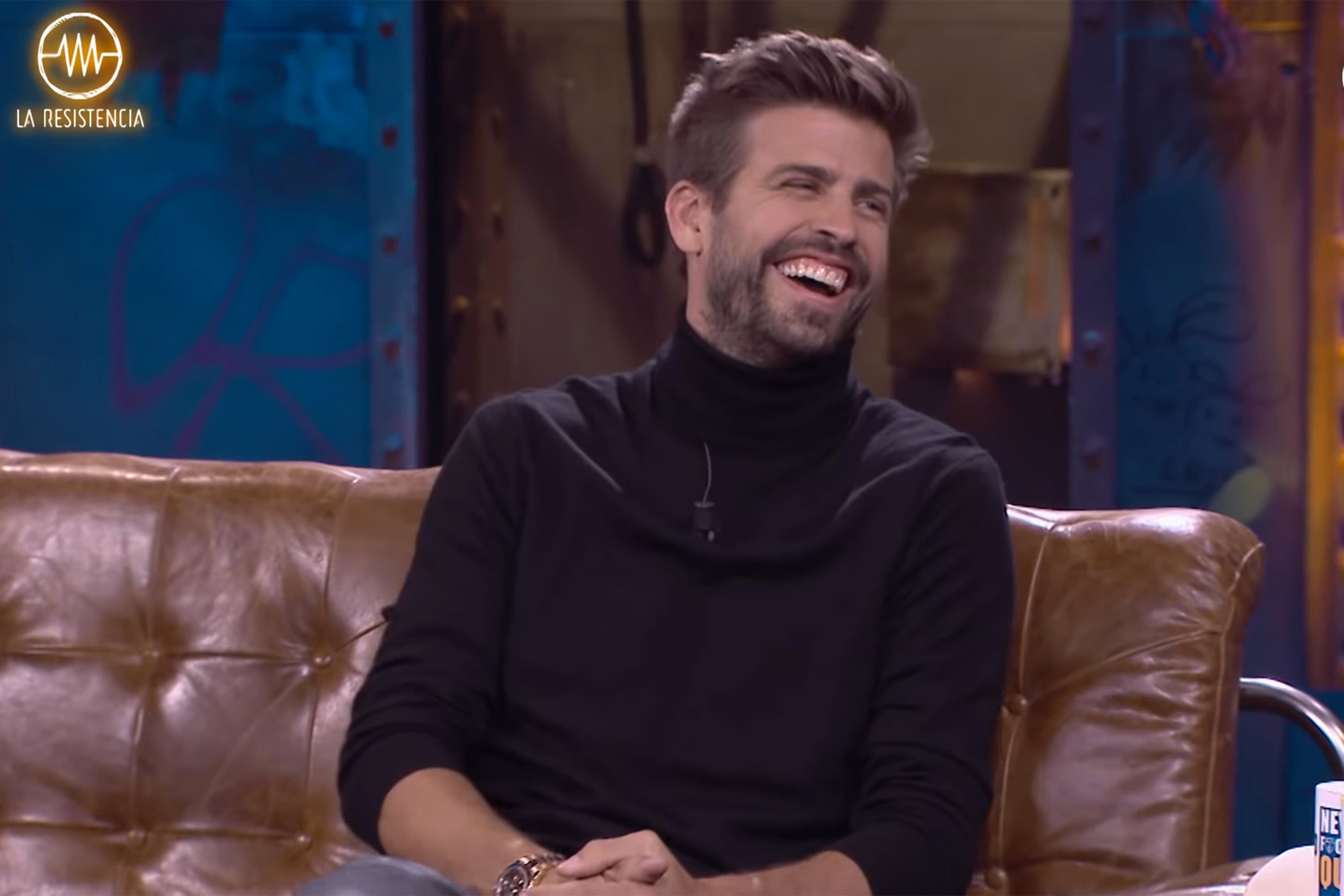 O zagueiro Gerard Piqué, do Barcelona, no programa La Resistencia, do canal espanhol Movistar