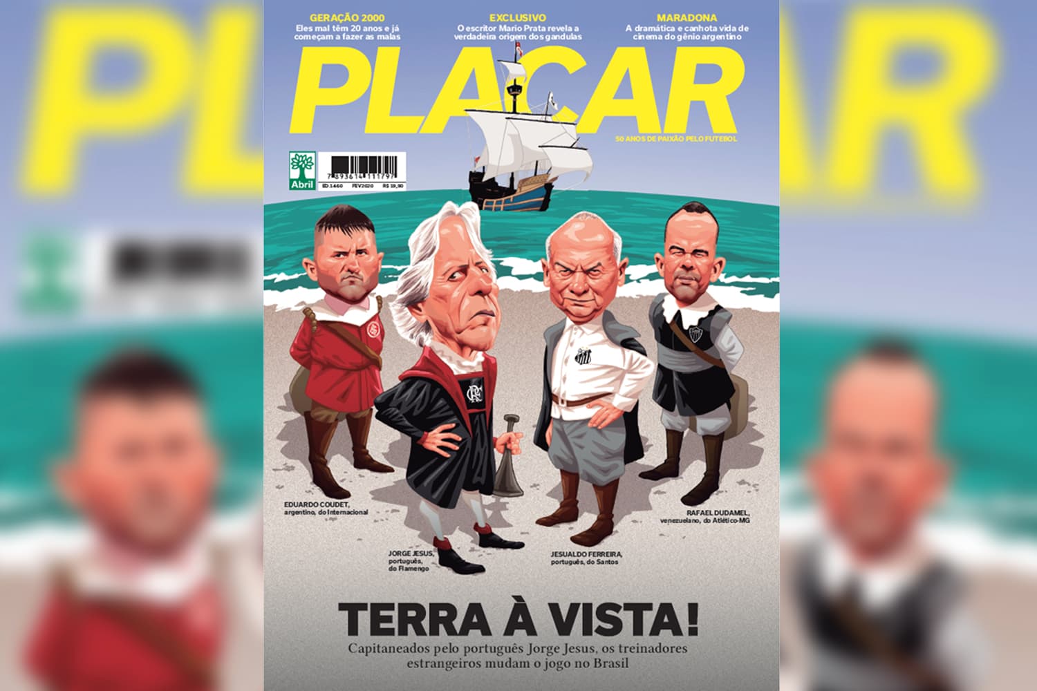 Capa da edição de fevereiro de PLACAR exaltando os técnicos estrangeiros
