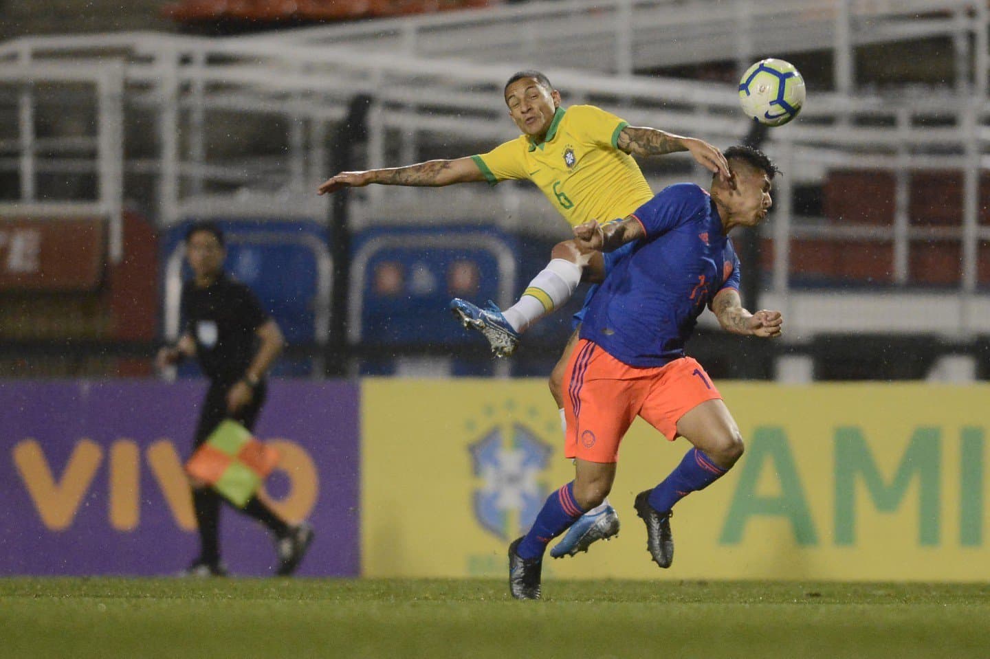 Seleção olímpica do Brasil venceu a Colômbia por 2 a 0, no Pacaembu – 05/09/2019