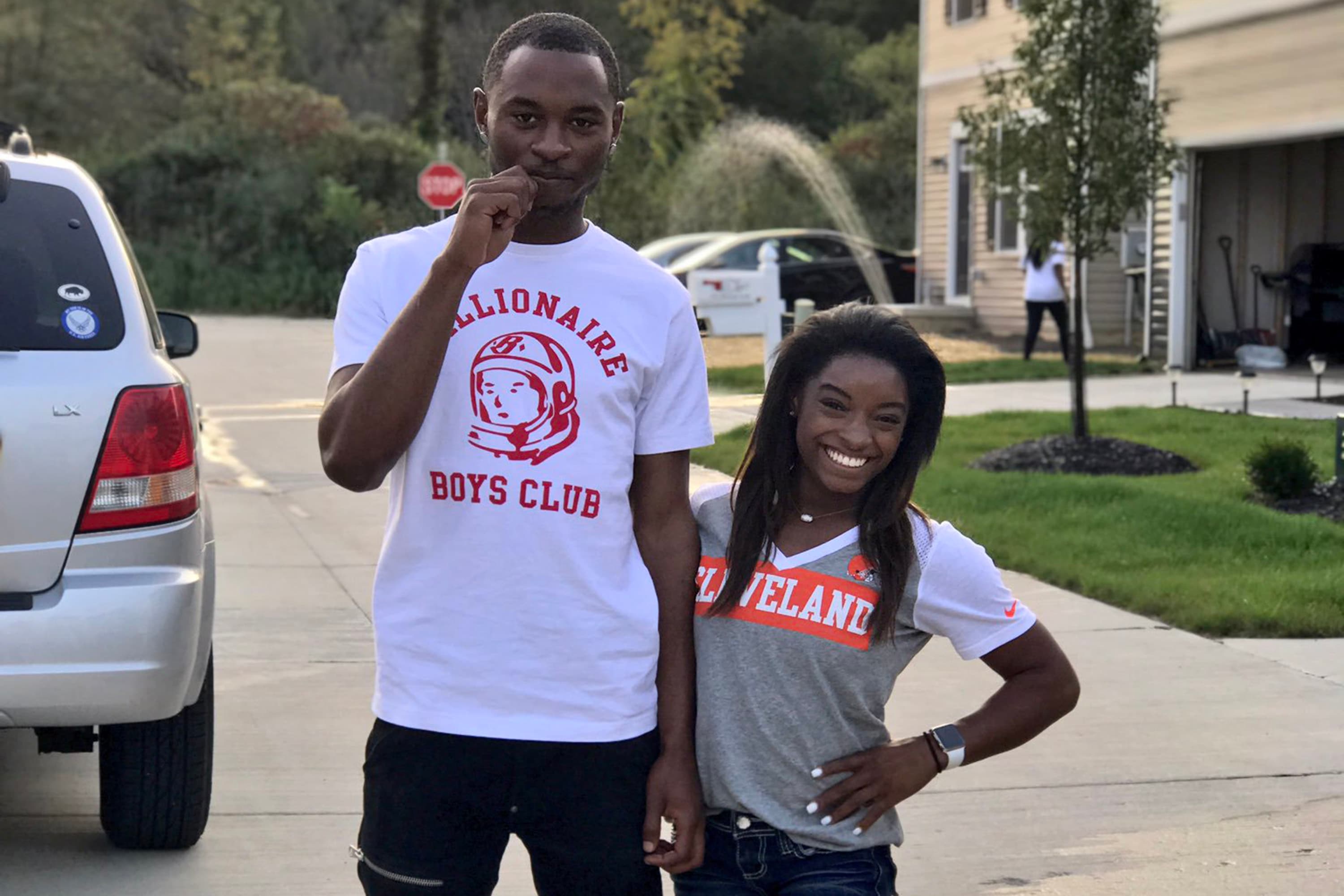 Tevin Biles-Thomas e sua irmã Simone Biles