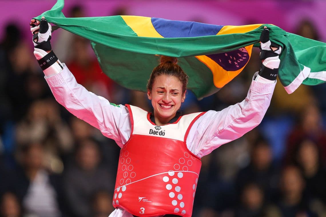 Milena Titoneli  (Brasil), medalha de ouro na categoria -67kg do taekwondo nos Jogos Pan-Americanos Lima 2019 – 29/07/2019