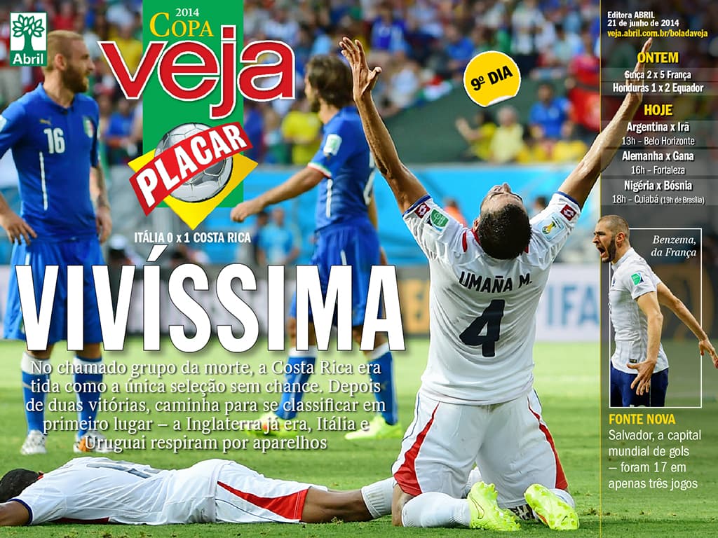Capa da edição diária de VEJA e PLACAR de 21 de junho