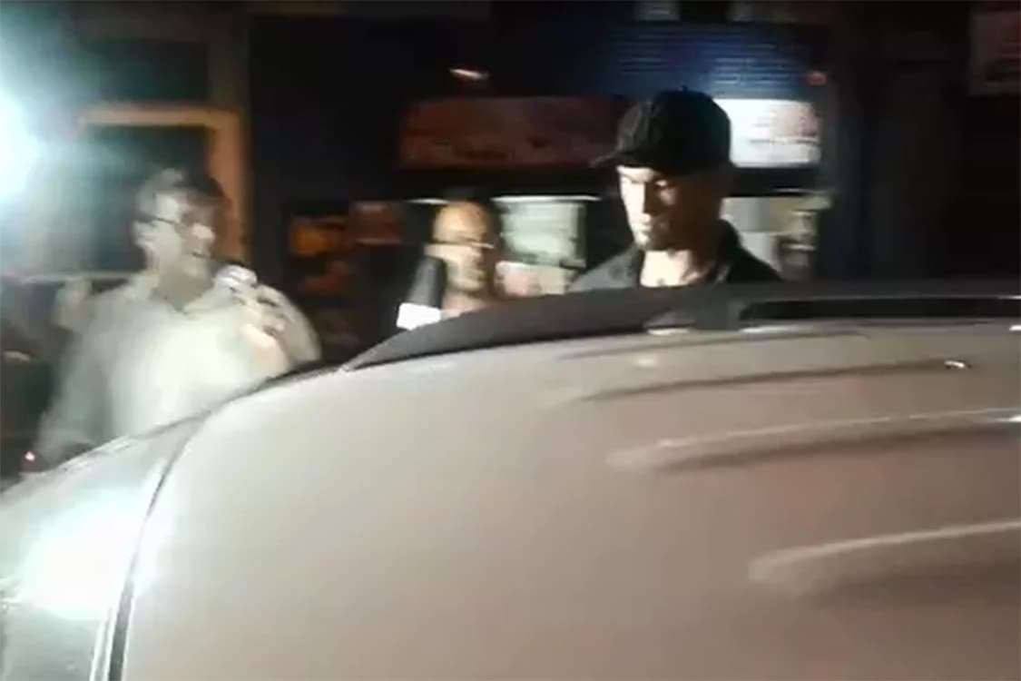 O goleiro Bruno se entrega em Varginha, no Sul de Minas