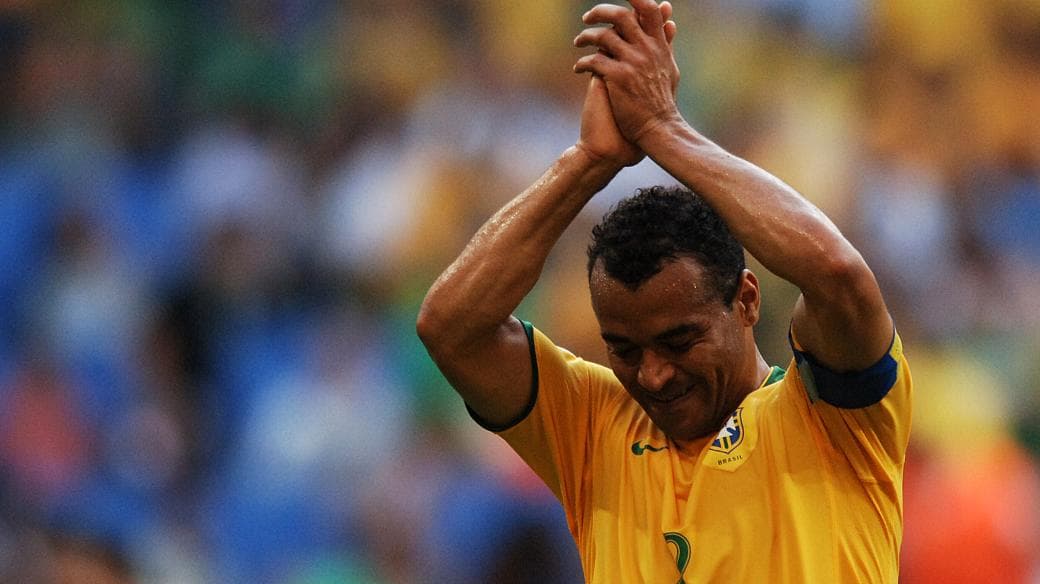 Cafu na partida entre Brasil e Austrália na Copa do Mundo da Alemanha, em 2006