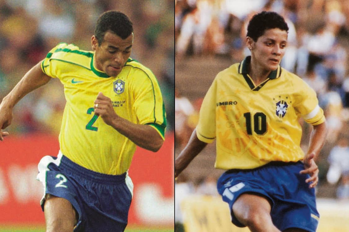 Cafú e Sissi, ex-jogadores da seleção brasileira de futebol