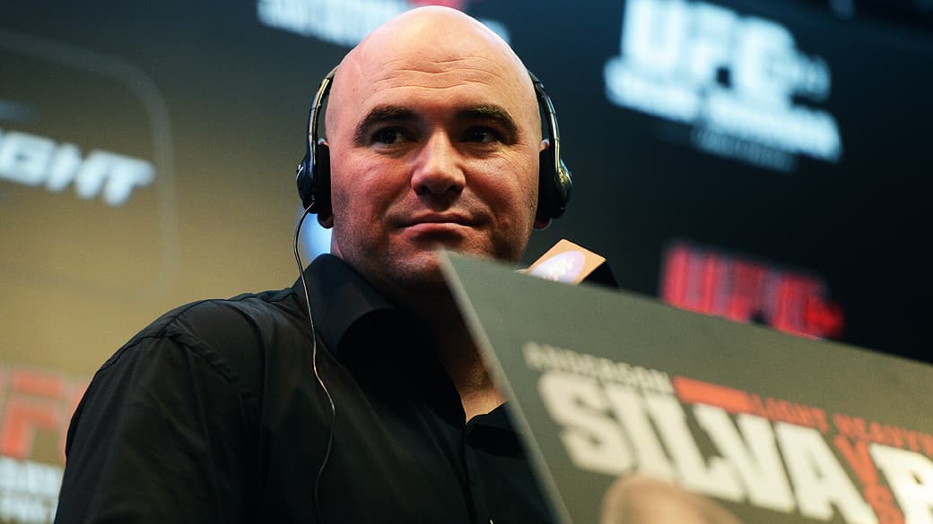 Presidente do UFC Dana White durante coletiva na HSBC Arena, na Barra da Tijuca