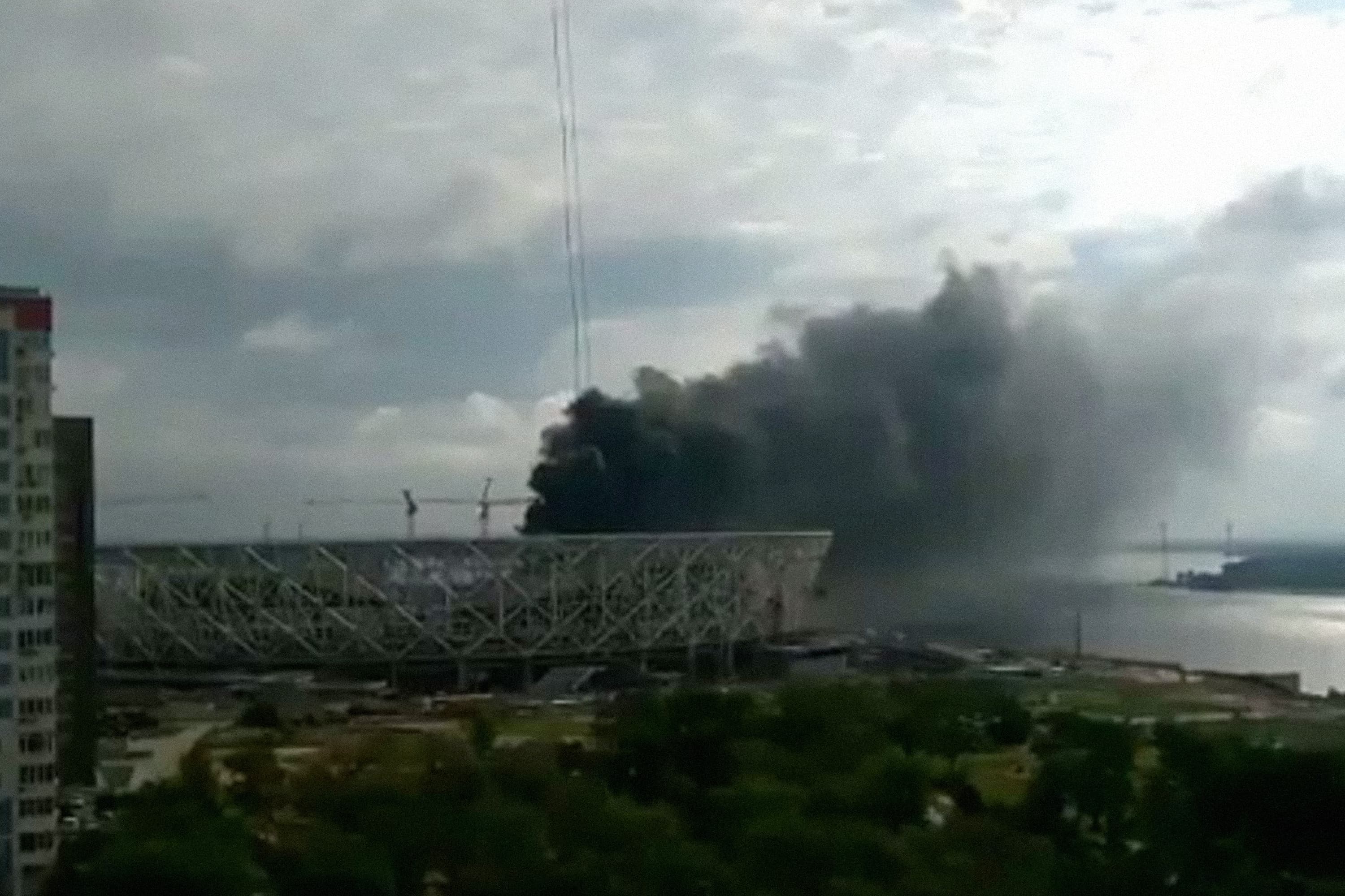 Incêndio em estádio da Copa na Rússia