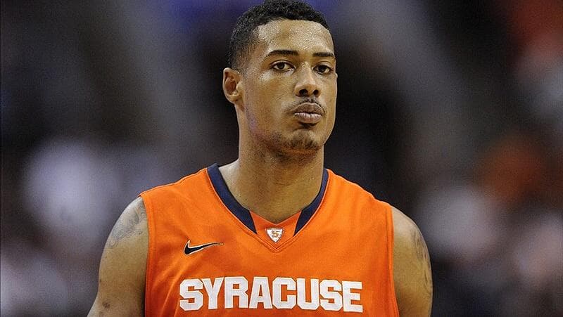 O pivô brasileiro Fab Melo, quando ainda atuava pela Universidade de Syracuse, antes de entrar na NBA