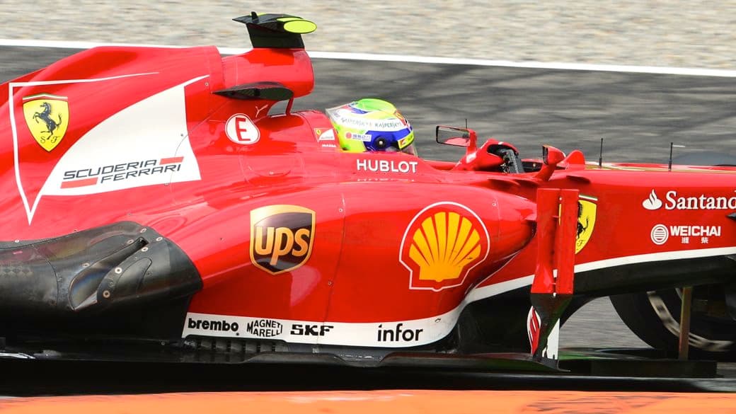 A Ferrari de Felipe Massa no GP da Itália, em Monza