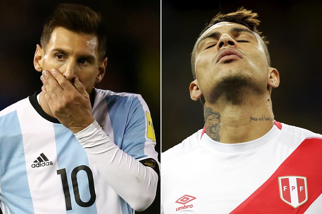 Lionel Messi e Paolo Guerrero