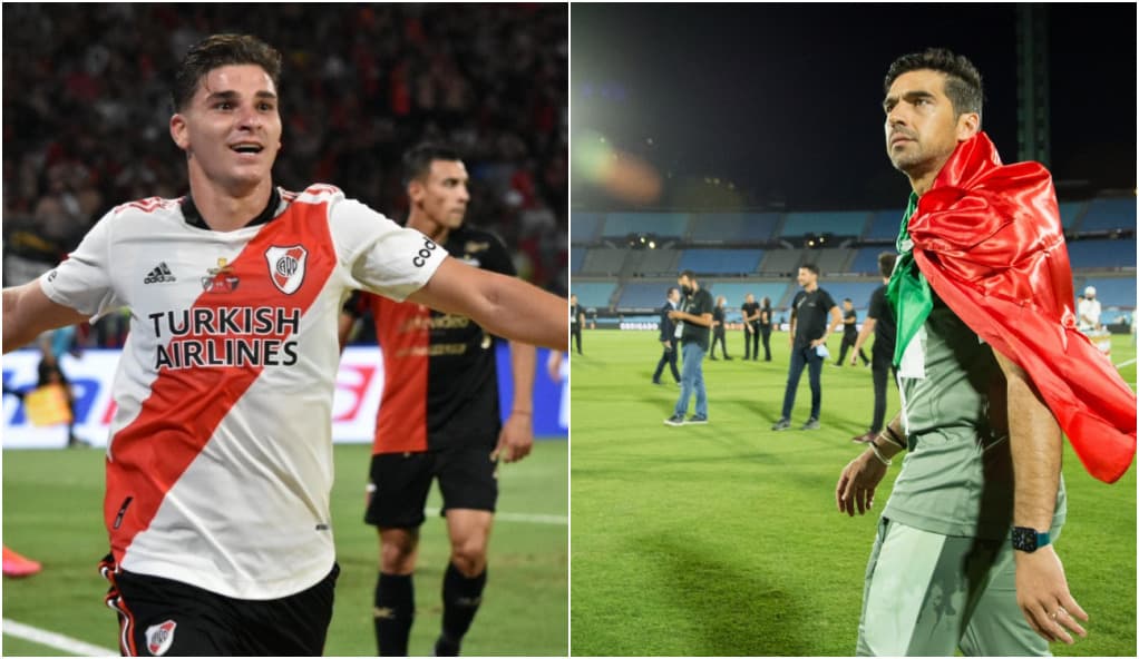 Álvarez, do River Plate, e Abel Ferreira, do Palmeiras