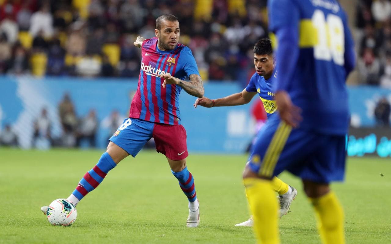 Daniel Alves fez a sua reestreia com a camisa do Barcelona -